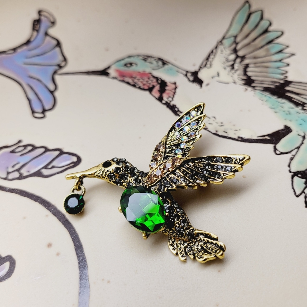 Hummingbird Brooch Pin Pendant *NWT